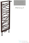 Radeco SPIDER BIS 2 1200x530 design radiátor, MERKURY 3 (metál világosszürke) színben (Radeco_SPIDER_BIS_2_MERKURY3)