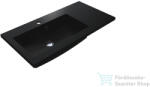 LunArt Liam 800 L 80x40 cm-es beépíthető öntöttmárvány mosdó, fekete kvarc 5999123001221 (5999123001221)