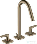 Hansgrohe AXOR CITTERIO M 3 üléses mosdó csaptelep automata leeresztővel, szálcsiszolt nikkel 34133820 (34133820)