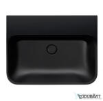 Duravit HAPPY D. 2 PLUS 60x46 cm-es ráültethető csiszolt mosdó csaplyuk nélkül, Wondergliss bevonattal, antracit matt 23606013601 (23606013601)