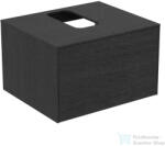 Ideal Standard CONCA 60, 2x50, 5 cm-es 1 fiókos szekrény kivágott lappal, mosdó nélkül, smoked oak T3928Y4 (T3928Y4)