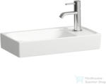 Laufen MEDA 46x23, 5 cm-es falra/bútorra szerelhető mosdó túlfolyó nélkül, jobb oldali csaplyukkal, matt fehér H8151137571141 (H8151137571141)