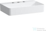 Laufen Val SaphirKeramik 60x40 cm-es pultra ültethető mosdó 3 csaplyukkal, túlfolyó nélkül, LCC bevonattal, fehér H8122854001581 (H8122854001581)