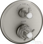 Hansgrohe Axor Montreux termosztátos színkészlet falsík alatti szereléshez elzáró-és váltószeleppel, rozsdamentes acél hatású 16820800 (16820800)