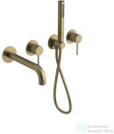 SAPHO ULTRASAN falba süllyesztett csaptelep, zuhanyszettel és kifolyócsővel, 2-irányú, matt arany (UT093VG) (UT093VG)