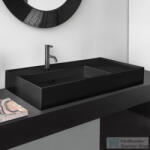 Laufen Kartell By Laufen 90x46 cm-es csiszolt aljú mosdó 1 csaplyukkal, fényes fekete H8183380201111 (H8183380201111)