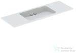 Geberit ONE 120x40 cm-es mosdó csaplyuk-és túlfolyó nélkül, KeraTect mázzal, fényes króm takarólappal, fehér 500.392. 01.1 (500392011)