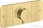 Hansgrohe AXOR ONE termosztátos falsík alatti kád /zuhany csaptelep, szálcsiszolt sárgaréz hatású 45712950 (45712950)