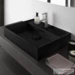 Laufen Kartell By Laufen 60x46 cm-es csiszolt aljú mosdó, matt fekete H8163337161041 (H8163337161041)