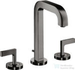 Hansgrohe AXOR CITTERIO 3 üléses mosdó csaptelep automata leeresztővel, polírozott fekete króm 39135330 (39135330)