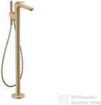 Hansgrohe AXOR CITTERIO C szabadonálló kádtöltő csaptelep zuhanyszettel, alaptest nélkül, szálcsiszolt bronz 49440140 (49440140)