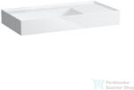 Laufen Kartell By Laufen 90x46 cm-es csiszolt aljú mosdó csaplyuk és túlfolyó nélkül, matt fehér H8183387571121 (H8183387571121)