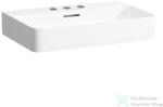 Laufen Val SaphirKeramik 65x42 cm-es csiszolt aljú mosdó 3 csaplyukkal, LCC Active bevonattal, fehér H816284A001081 (H816284A001081)