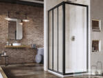 RAVAK SUPERNOVA ASDP3+APSS 100x80 cm-es tolóajtós zuhanykabin fix oldalfallal, fekete/transparent 00VA03R2Z1SET100APSS80 (00VA03R2Z1SET100APSS80)