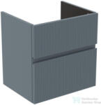 Ideal Standard FINESSE 53x40, 9 cm-es 2 fiókos szekrény mosdó nélkül, Ribbed Matt ashblue E3409UQ (E3409UQ)