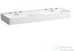 Laufen Val SaphirKeramik 120x42 cm-es mosdó 3 csaplyukkal, félig száraz zónával, LCC bevonattal, fehér H8142824001081 (H8142824001081)
