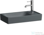 Laufen MEDA 46x23, 5 cm-es falra/bútorra szerelhető mosdó túlfolyó nélkül, jobb oldali csaplyukkal, matt grafit H8151137581141 (H8151137581141)