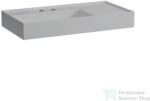Laufen Kartell By Laufen 90x46 cm-es csiszolt aljú mosdó 2 csaplyukkal, túlfolyó nélkül, matt szürke H8183387598151 (H8183387598151)