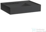 Laufen Kartell By Laufen 60x46 cm-es 2 csaplyukas mosdó jobb oldali polccal, speciálisan fedett lefolyóval, graphite matt H8103347588151 (H8103347588151)