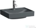 Laufen MEDA 45x35 cm-es falra/bútorra szerelhető mosdó túlfolyó nélkül, matt grafit, H8151117581111 (H8151117581111)