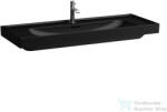 Laufen MEDA 120x46 cm-es falra/bútorra szerelhető mosdó, matt fekete H8141117161041 (H8141117161041)