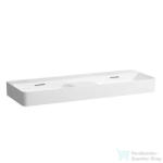 Laufen Val SaphirKeramik 120x42 cm-es mosdó csaplyuk nélkül, félig száraz zónával, LCC Active bevonattal, fehér H814282A001091 (H814282A001091)