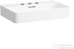 Laufen Val SaphirKeramik 65x42 cm-es mosdó 3 csaplyukkal, LCC Active bevonattal, fehér H810284A001081 (H810284A001081)