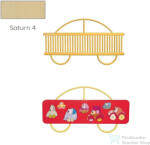 Radeco AUTO 680x1250 design radiátor gyerekszobába, SATURN 4 (metál bézs) színben (Radeco_AUTO_SATURN4)