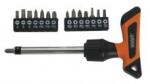 Gadget Set surubelnita cu clichet, maner T cu biti 16 piese Surubelnita