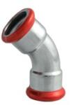 FixTrend Steel press ív, 45°, 2 tokos, 76.1mm (C22ZK)