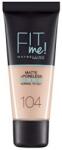 Maybelline Fit Me! mattító make-up normál és zsíros bőrre 30 ml 104 Soft Ivory
