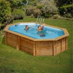 Pontaqua TIMBER ovális fa medence 7, 55 x 4, 56 x 1, 46 m (975)