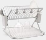 Brabantia Light Grey rozsdamentes edényszárító tálcával és pohártartóval nagy - 139444 (139444)