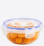 Dünya Plastik BPA mentes kerek műanyag ételtároló doboz légmentesen zárható tetővel 0, 4 liter - 30501 (DÜ173)