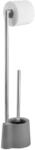 WENKO Avola álló WC kefe és papír tartó szürke - 238882 (238882)