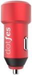 Dotfes B03 piros fém szivartöltő fej 2USB max 4.8A