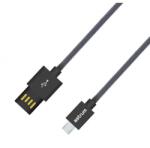 Astrum UD310 1M kétoldalas USB - micro USB strapabíró high speed adatkábel szürke