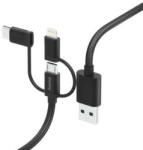 Hama 3-in-1 Multi Charging Cable, USB-A - Micro-USB, USB-C & Lightning, 1.5 m, b (HM201536)