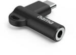 Hama USB-C - 3.5 mm Jack Socket Aux Adapter, 90° Angled Plug, black (HM201701)
