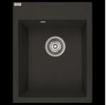 Laveo PICO egymedencés matt fekete mosogató helytakarékos szifonnal (SRO_710B)