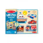Melissa & Doug fa puzle hanghatásokkal közlekedési eszközök (6075363_VEHICLES)