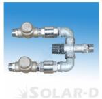 B&K Termosztatikus 1/2"-os keverőegység, 30-65 °C, szűrőkkel és visszacsapószelepekkel (doboz és golyóscsapok nélkül) (BK02601000000002)