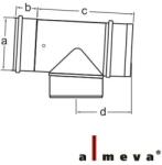 Almeva ellenörző T-idom 60/100 mm (LPUK05)