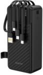 Dudao K11 Max 30000mAh Powerbank beépített kábelekkel - Fekete (K11MAX-Black)