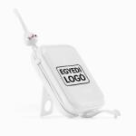 JOYROOM EGYEDI LOGÓZÁSSAL Joyroom power bank USB C és Lightning kábelekkel és állvánnyal Cutie Series 10000mAh 22.5W fehér (JR-L008) (JR-L008W-LOGO)