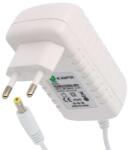 POS Power Tápegység POS POSB24100A-WH, POSB24100A-WH 24V/1A/24W, vízszintes adapter, AC: CEE7/16. DC csatlakozó: 2.1/5.5 (+) (MP-POSB24100A-WH)