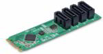 StarTech - 4 portos M. 2 - SATA adapterkártya - 4P-SATA-M2-ADAPTER (4P-SATA-M2-ADAPTER)