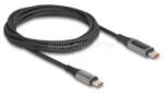 Delock USB 2.0 Kábel USB Type-C apa - apa csatlakozóval tápmérővel, PD 3.0 100 W, 2 m (DL86809) (DL86809)