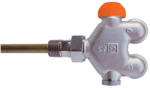 HERZ VUA-40 egypontos radiátorszelep, sarok, függ. kétcsöves, 100%, 1/2-3/4 K (1193)