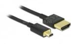 Delock 84781 High Speed 3D HDMI Ethernet - HDMI-A apa > HDMI Micro-D apa 1m kábel (DL84781) (DL84781)